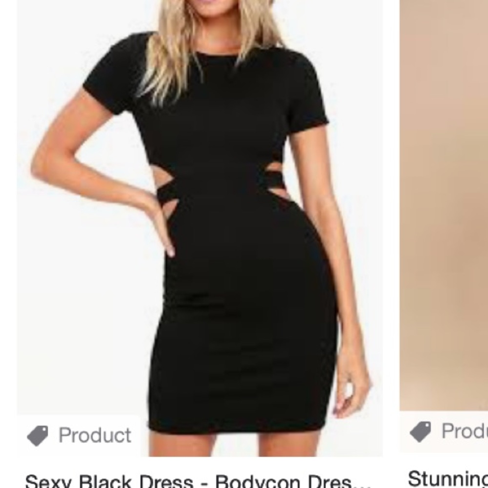 Lulus’s black cut out dress